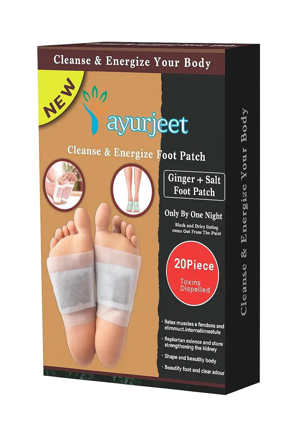 Detox Foot Patches (Pack of 15) | Deep Cleansing Foot Patch | Stress Relief & Better Sleep